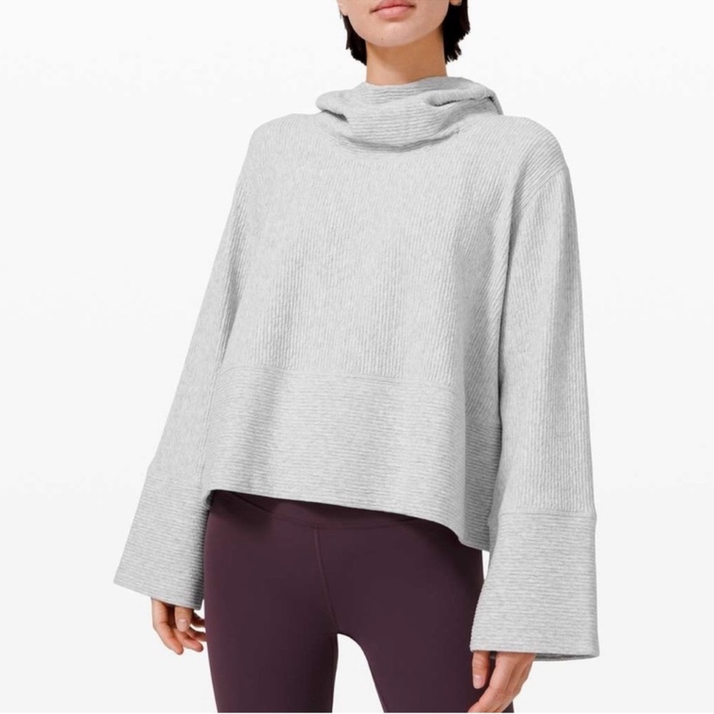 Lululemon Light Gray Textured Hoodie